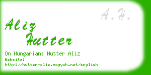 aliz hutter business card
